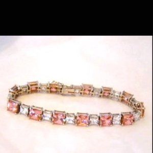 Real Collectibles by Adrienne Princess-cut Created Line Bracelet Size 8
